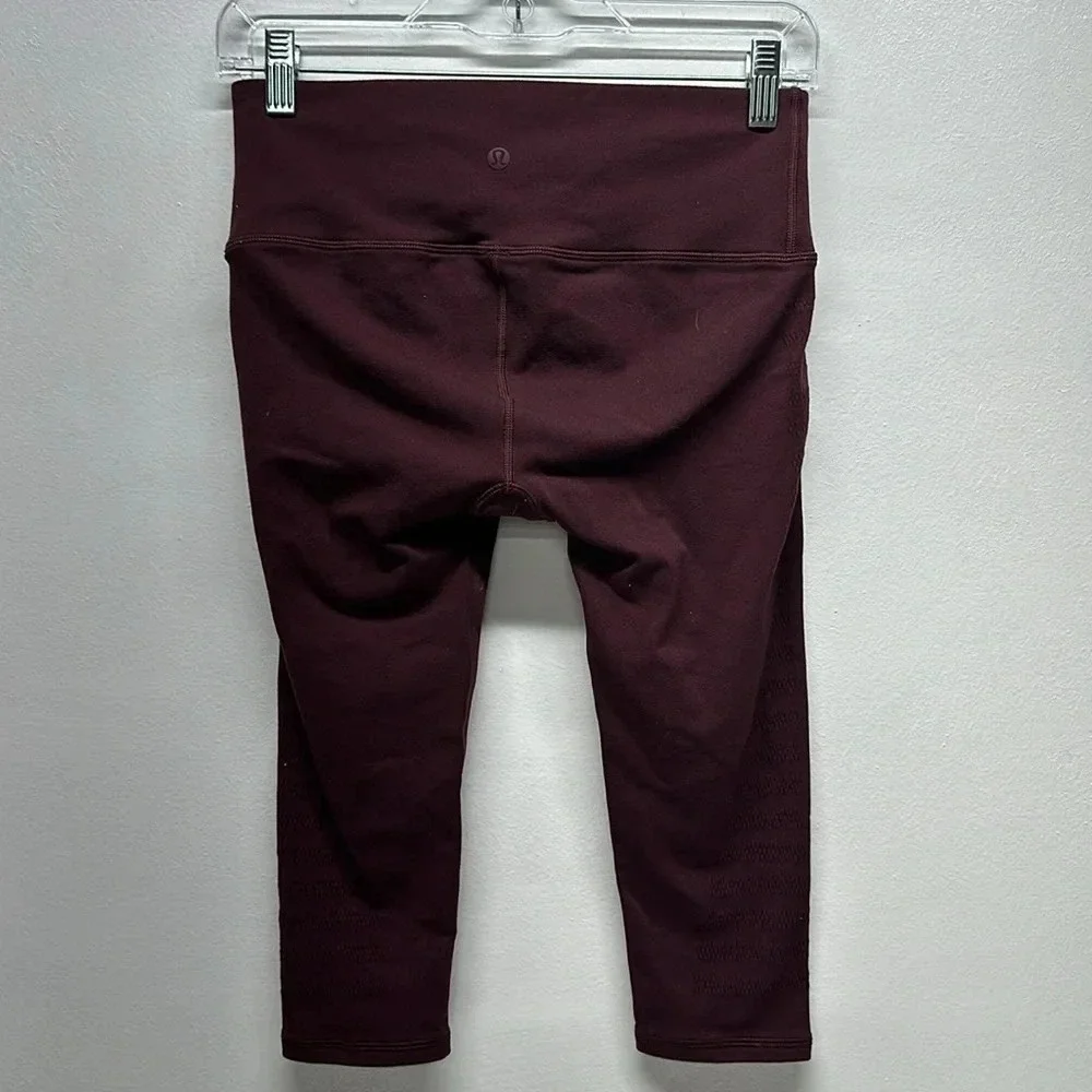 lululemon athletica Women’s Crop Leggings in Deep Burgundy